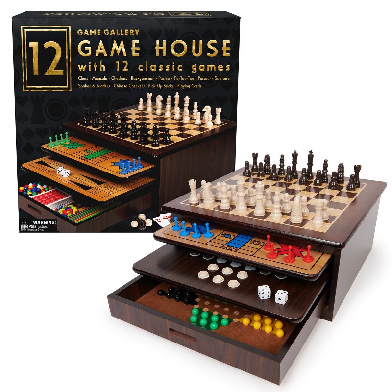 Game Gallery 12 in 1 Game House Board Game, 1 of 12