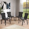 24/7 Shop At Home Ambre Stackable Guest Chairs: Set of 4, Unupholstered, Plastic Legs, Fixed Height - 3 of 3