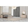 Whiteline Modern Living Waves Round Mirror in High Gloss Beige Angley - 2 of 4