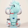 Lirago Blue Unicorn Rocking Horse Stroller 4-in-1 Ride On Toy with Push Handle Balance Bike and Board Gift for 1-3 Year Old Baby - 2 of 4
