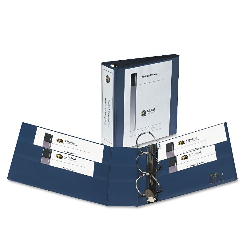 Avery Heavy-Duty View Binder w/Locking 1-Touch EZD Rings 3" Cap Navy Blue 79803, 1 of 9