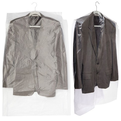 50 Pack Clear Plastic Garment Bags, 60X150 Cm Dry Cleaner