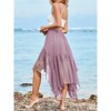 Imily Bela Womens Summer Boho Maxi Skirt Casual Asymmetric High-Low Hem Flowy Bohemia Long Skirt - 3 of 4