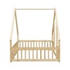 YOOCOZZ Full Size Wood House-Shaped Floor Bed with Safety Guardrails - 4 of 4
