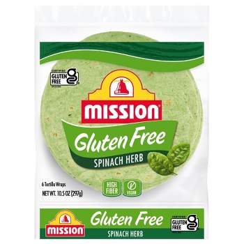 Mission 8" Gluten Free Spinach Tortillas - 10.5oz/6ct