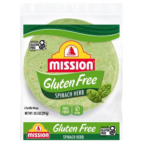 Mission 8" Gluten Free Spinach Tortillas - 10.5oz/6ct - image 1 of 4
