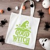 City Creek Prints Good Witch Broom Canvas Tote Bag - 15x16 - Natural - 2 of 2