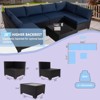 Maggift 7-Piece Patio Seating Set, All-Weather Wicker Rattan Sectional Sofa with One Side Tables for Poolside, Patio, Blue, 41.3" * 28.3" * 29.3" - 2 of 4