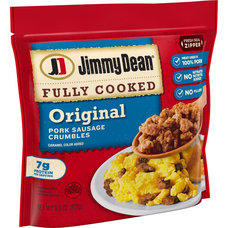 Jimmy Dean Fully Cooked Original Pork Sausage Crumbles - 9.6oz, 5 of 8