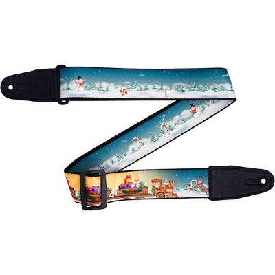 Levy's 2" Christmas Guitar Strap Santa's Holiday Train