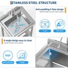 Freestanding Stainless Steel Utility Sink 16.8"x12.8"x7.6" Single Bowl with Adjustable Legs, 360° Swivel Hot & Cold Faucet - 2 of 4