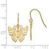 Black Bow Jewelry 19mm Cutout Butterfly Dangle Earrings in 14k Yellow Gold - 4 of 4