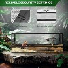Reptile Glass Terrarium with Top & Side Screen Ventilation Reptile Terrarium, Double Hinge Door & Anti Escape Reptile Tank - 4 of 4