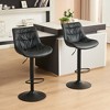 YOUNIKE Adjustable Swivel Counter Height Bar stools Set of 2 Modern Leather Island Barstools Seat Size 19.69"Wx15.75"Dx(22.83-32.28)"H - 3 of 4