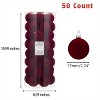 Every Day is Christmas Velvet 50ct 57cm/2.24" Christmas Ornaments, Shatterproof Christmas Tree Ornament Set, Flocking Ball Decorations - 2 of 4