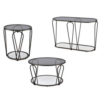 3pc Kuut Glam Coffee Table Set - HOMES: Inside + Out