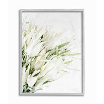 Stupell Industries Bright Natural Flower Arrangement White Green Photograph