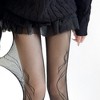 Anna-Kaci Women's Sheer Bow Line Pattern Tights with Soft Stretch Mesh, Delicate Ribbon Artwork, and Smooth Knit Finish - 2 of 4