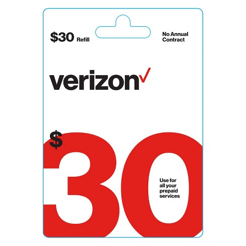 Verizon Wireless 30 Prepaid Refill Card Email Delivery Target