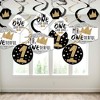 Big Dot of Happiness 1st Birthday Little Mr. Onederful - Boy First Birthday Party Hanging Decor - Party Decoration Swirls - Set of 40 - 3 of 4