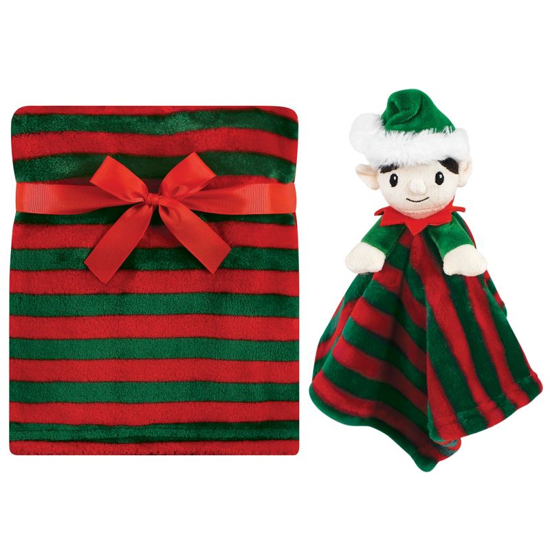 Hudson Baby Unisex Baby Plush Blanket with Security Blanket, Elf, One Size, 1 of 5