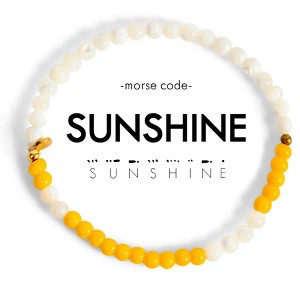 Morse Code Bracelet: SUNSHINE | Mother of Pearl & Yellow - ETHIC GOODS - 1 of 4