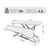 Kumasinova 32" Desk Converter,Height Adjustable Standing Desk Riser for Dual Monitor&Laptop,Workstation with Keyboard Tray for Home Office - 3 of 4