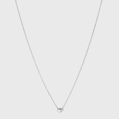 Sterling Silver Cubic Zirconia Pendant Necklace - A New Day&#8482; Silver