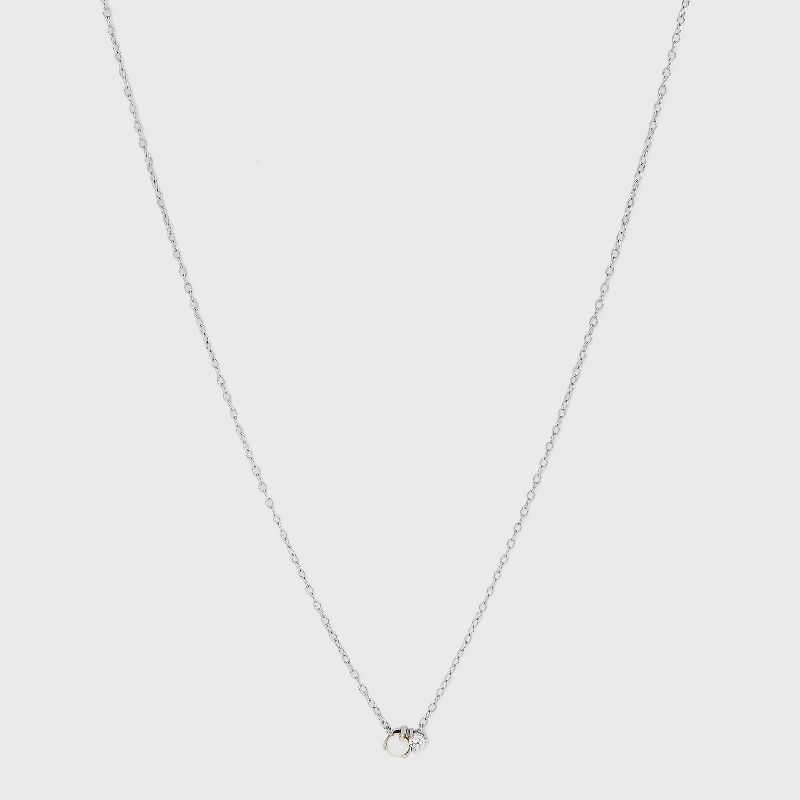 Sterling Silver Cubic Zirconia Pendant Necklace - A New Day&#8482; Silver, 1 of 6