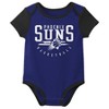 NBA Phoenix Suns Boys' 3pk Bodysuit Set - 4 of 4