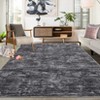Washable Modern Solid Living Room Rugs, Abstract Indoor Contemporary Floor Carpet for Bedroom Dining Room - 3 of 4