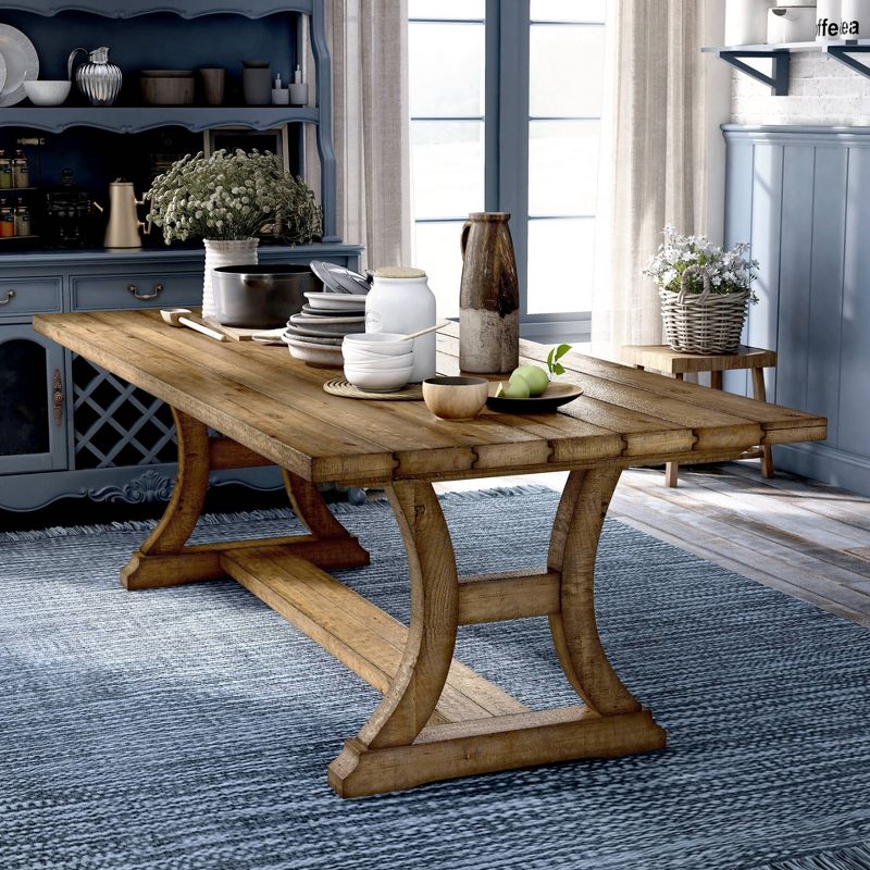 Shelia Solid Pine Wood Dining Table Rustic Pine - HOMES: Inside + Out, 5 of 7