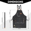 Urban Sombrero Tipsee Chef Canvas Utility Apron - 3-Pocket Kitchen Apron for Cooking, Grilling - 3 of 4