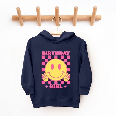 The Juniper Shop Birthday Girl Checkered Toddler Graphic Hoodie