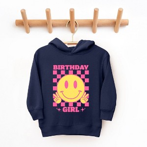 The Juniper Shop Birthday Girl Checkered Toddler Graphic Hoodie - 1 of 3