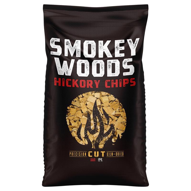Smokey Woods All Natural Hickory Wood Smoking Chips 192 cu in, 1 of 2
