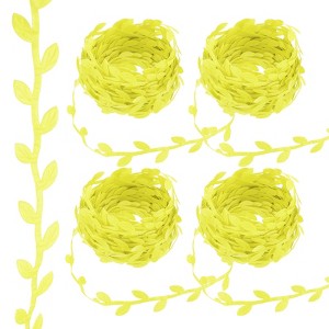 Unique Bargains Polyester Natural and Realistic Design Flexible Durable Leaf Ribbon 4 Pcs - 1 of 4