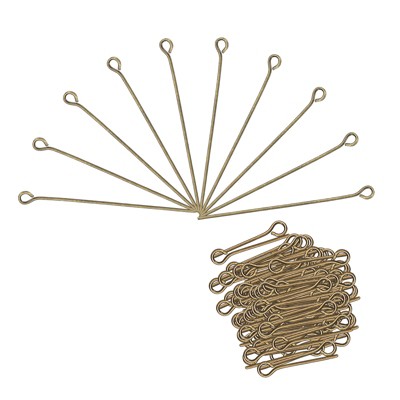 Unique Bargains DIY Craft Necklaces Bracelets Earrings Jewelry Making Iron 21 Gauge Eye Pins 500 Pcs