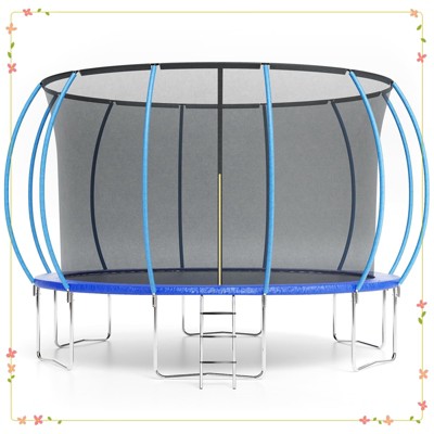 Trampoline with Enclosure & Ladder, ASTM Approved Heavy-Duty Outdoor Recreational Trampoline