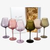 Khen's Crystal Colored Italian Design Wine Glasses, Unique & Luxurious Design, Perfect for All Occasions - 6 pk - 2 of 4