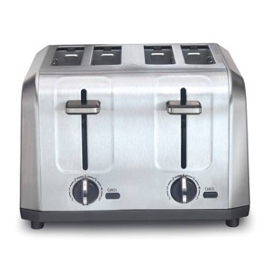 Hamilton Beach 4 Slice Toaster Brushed Stainless Steel - 24714: Automatic Shut-Off, 1500W, Double Toaster, Silver - 1 of 4