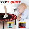 INFURNIC Trampolines 40inch Foldable Fitness Trampoline with Silent Bungee and Adjustable Handle, Black, 40"*40"*44" - 2 of 4