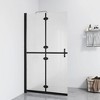 vidaXL Walk-In Shower Wall, Folding Design, Frosted ESG Glass, Space-Saving Bathroom Partition, 31.5 - 2 of 4