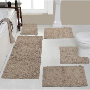 Modesto Collection Cotton Tufted Set of 5 Bath Rug Set - Home Weavers - 1 of 4