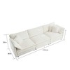 XIYUYEU Modern 111.5" L Shape Sofa Couch with Ottoman Upholstered 3 Seater Sleeper Sofa - 3 of 4