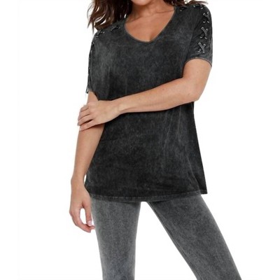 Women's Braided Short Sleeve Tunic - ANGEL