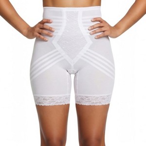 RAGO Style 6209 | Breathable High Waist Thigh Slimmer | No Roll Power Mesh  Hourglass Shaper | Firm to Extra Firm Support WHITE L/30 : Target