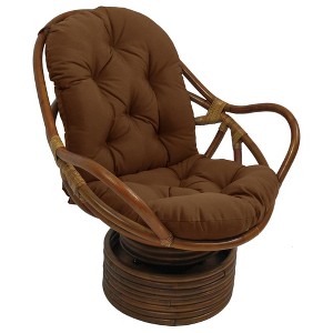 Blazing Needles, 48-inch by 24-inch Solid Outdoor Spun Polyester Swivel Rocker Cushion - 1 of 1