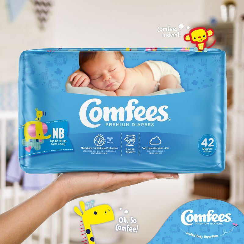 Comfees Premium Baby Diapers with Total Fit System for Boys & Girls, 2 of 4