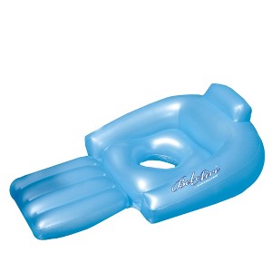 Swim Central 58.5" Inflatable Sky Blue Swimming Pool Lounger Float with Cup Holder - 1 of 3